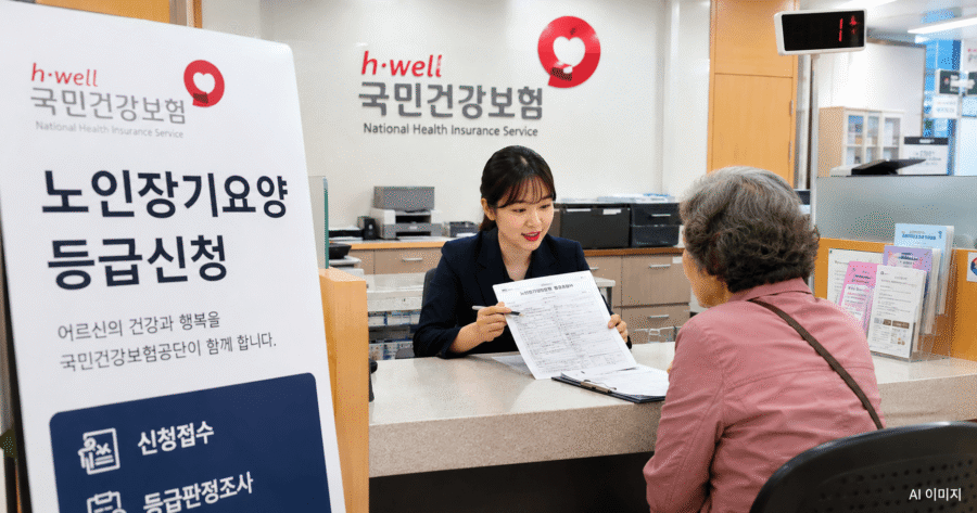 국민연금공단 방문하여 장기이용계획 등급 상담하는 모습