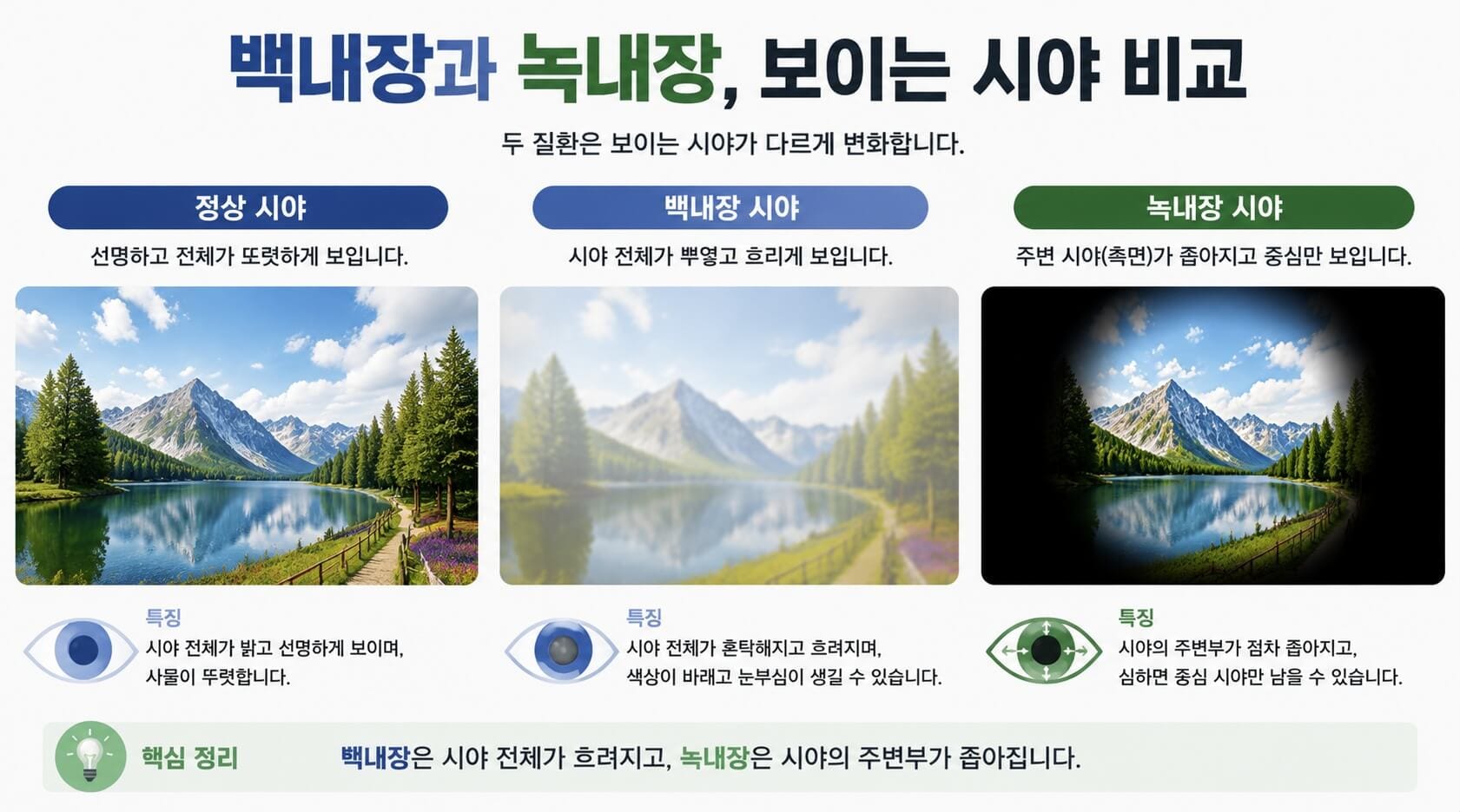 백내장 녹내장 시야